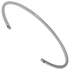 Men's Rhodium Silver Cuff Bracelet with Black Diamonds by Allison Bryan