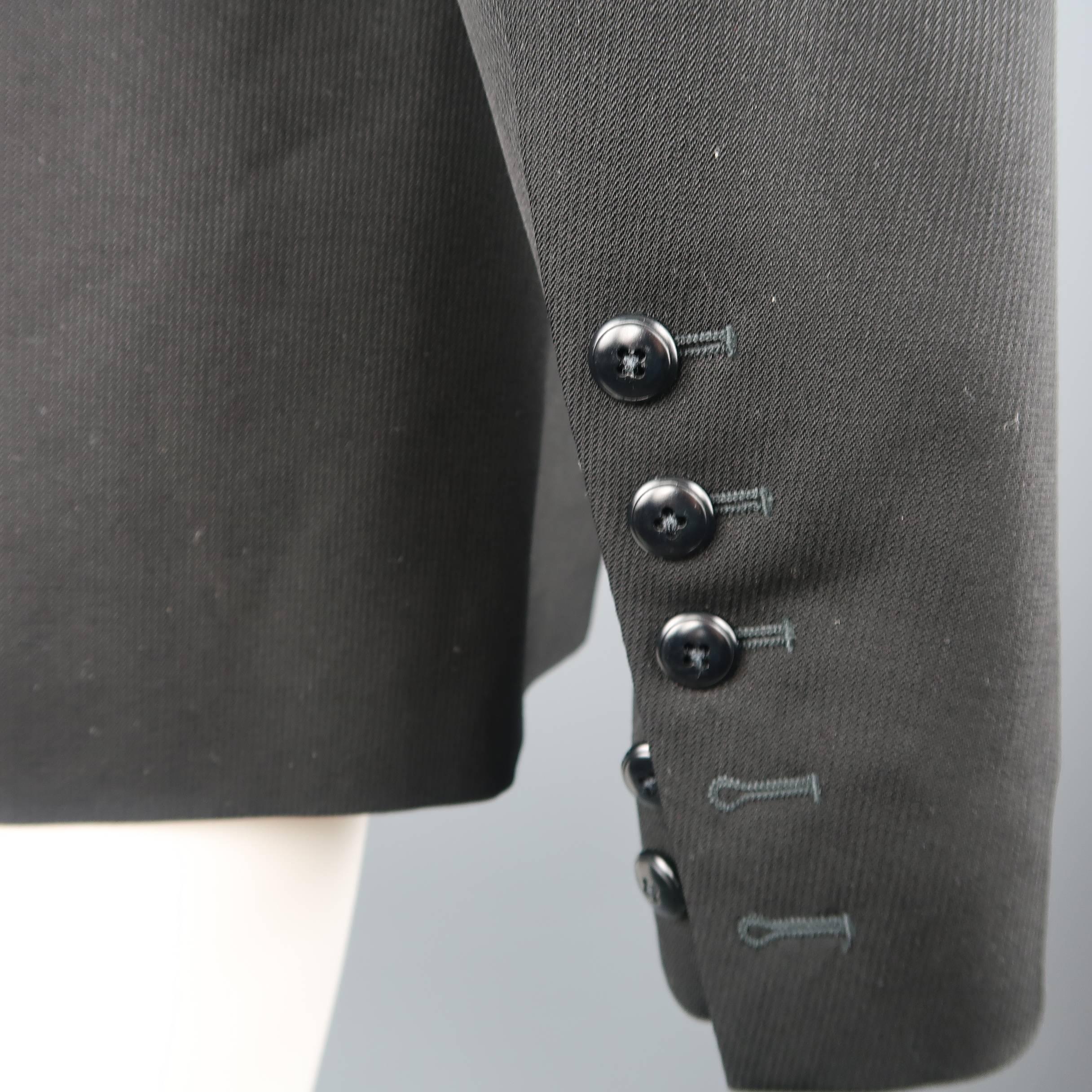 Rick Owens Men's 38 Black Wool Draped Shawl Collar Single Button Sport Coat NWT 2
