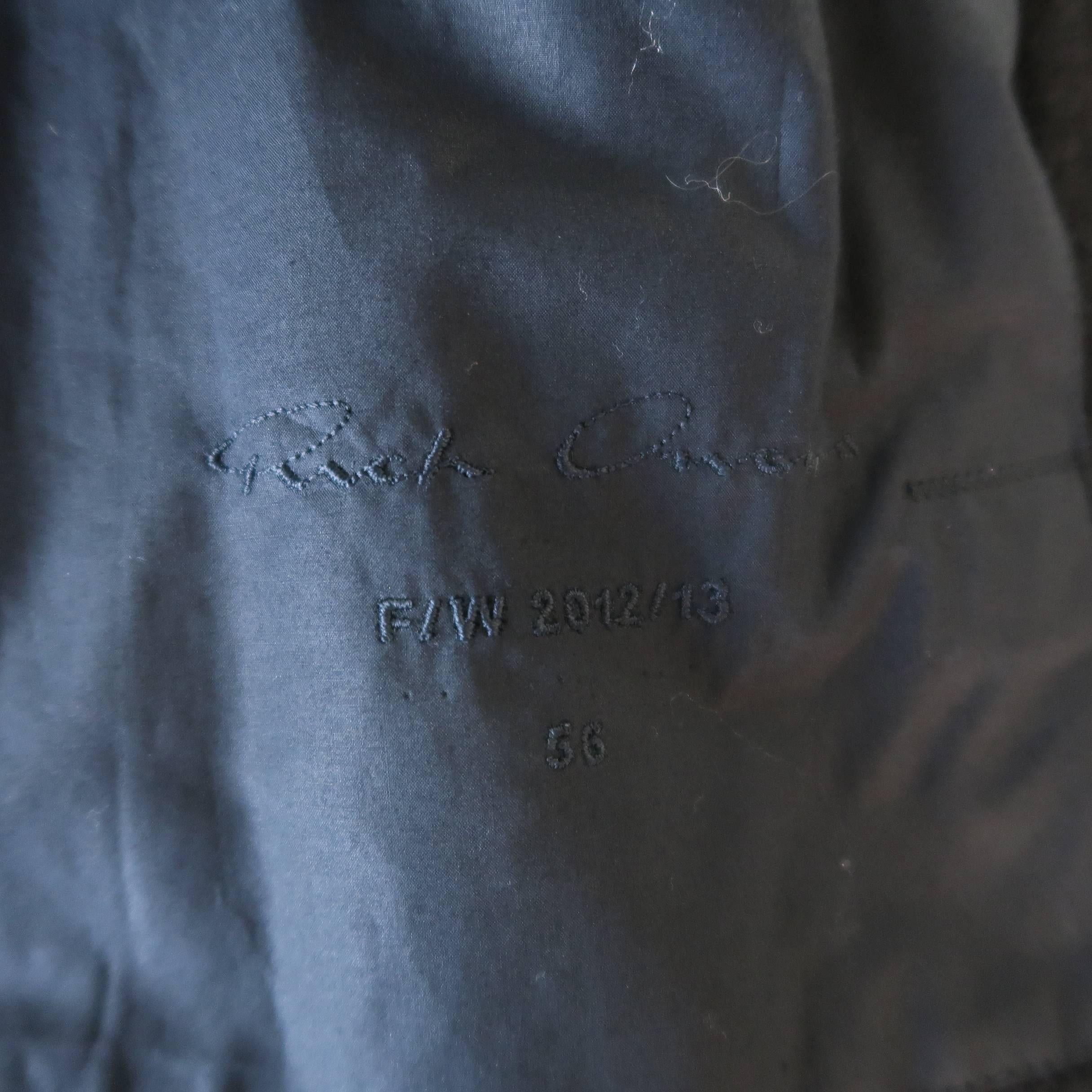 Men's RICK OWENS 46 Black Pill Textured Cashmere Blend Belted Jacket 7