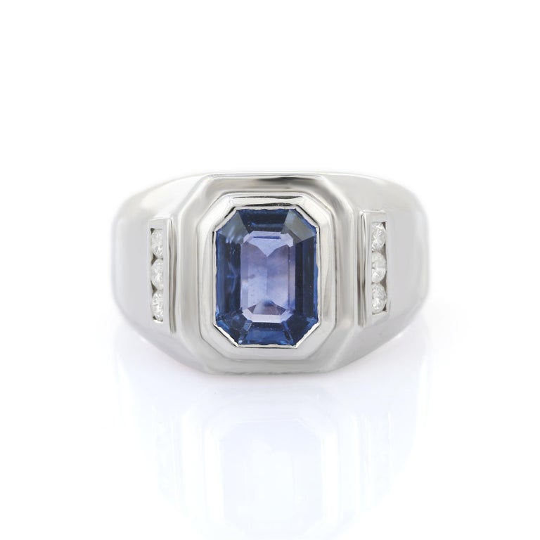 Statement mens sapphire rings shop