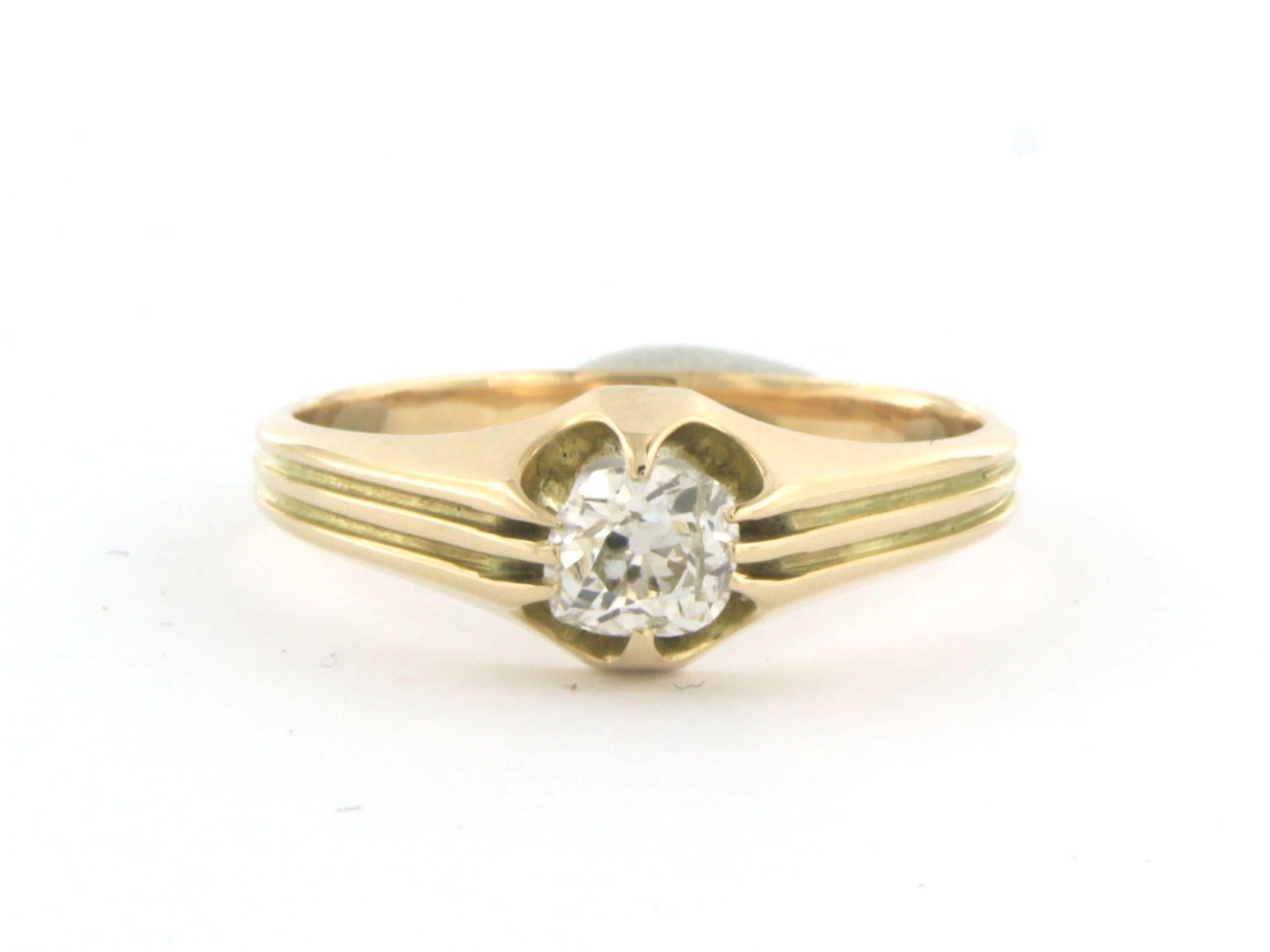 14k Gelbgold Herrenring mit Smaragd Form alte Mine geschliffenen Diamanten insgesamt etwa 0,45ct - H - SI - Ringgröße US 7.5 - EU 17.75 (56)

detaillierte Beschreibung:

die Oberseite des Rings ist 7.2 mm breit

Gewicht 3,3 Gramm

Ringgröße US 7.5 -