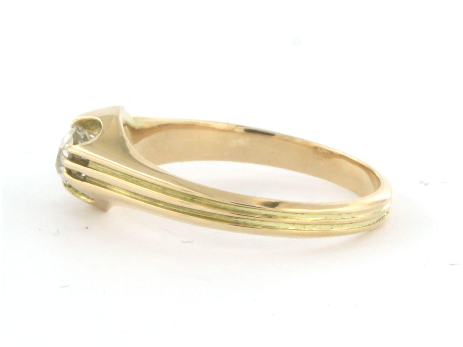 Herrenring mit Diamanten im alten Minenschliff bis zu 0,45 Karat 14k Gold 3,3 Gramm im Zustand „Hervorragend“ im Angebot in The Hague, ZH