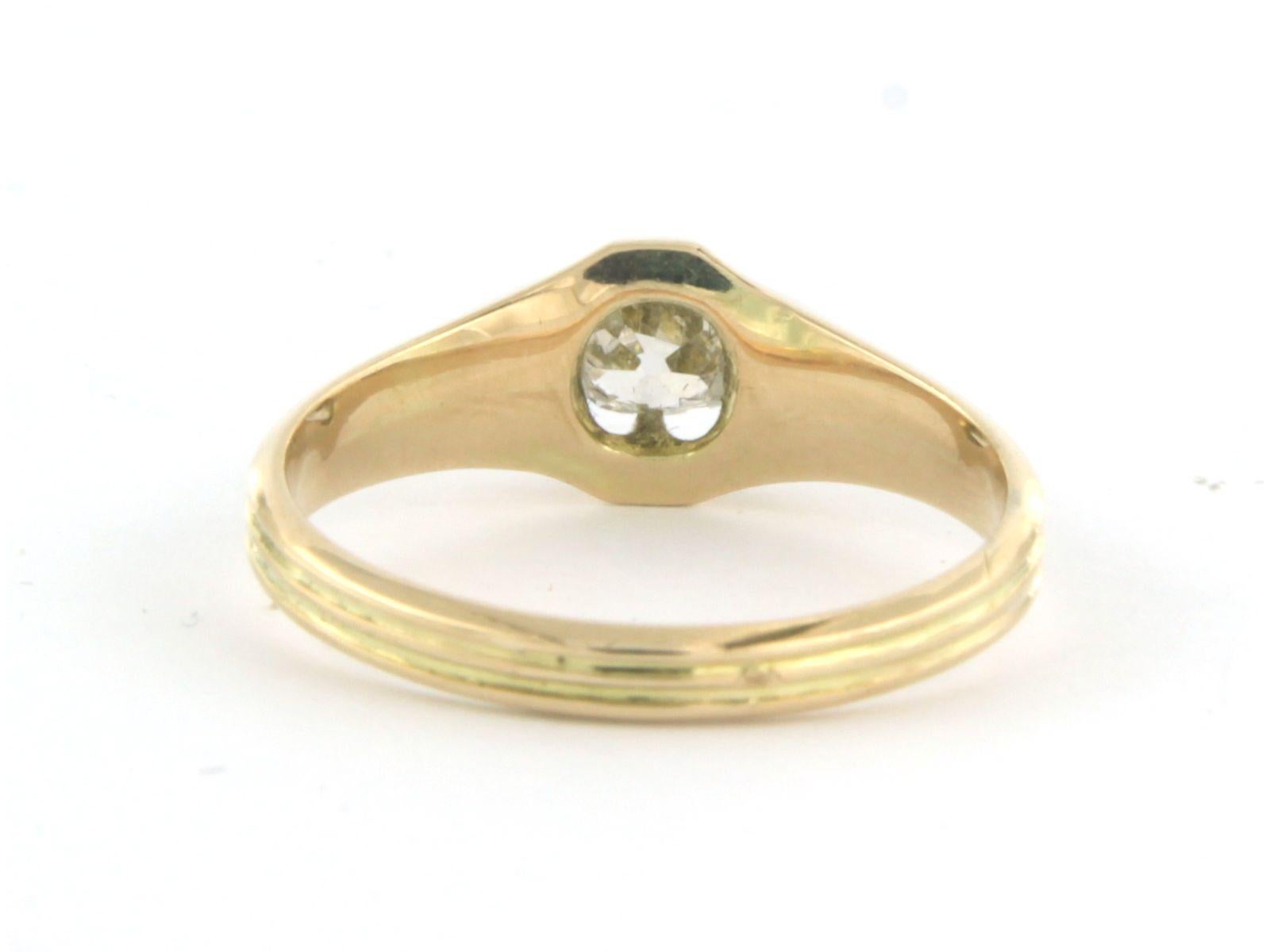Herrenring mit Diamanten im alten Minenschliff bis zu 0,45 Karat 14k Gold 3,3 Gramm im Angebot 1