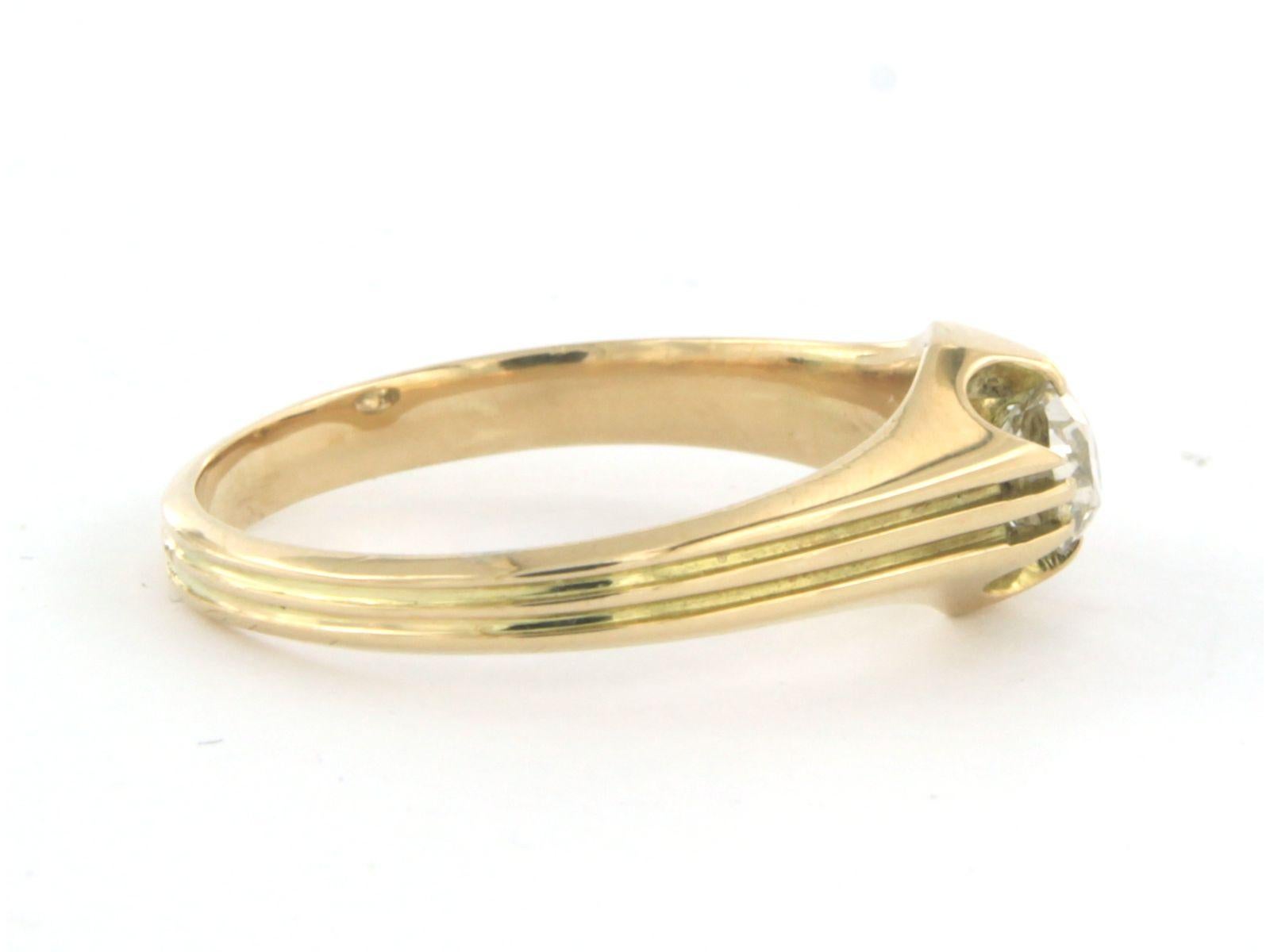 Herrenring mit Diamanten im alten Minenschliff bis zu 0,45 Karat 14k Gold 3,3 Gramm im Angebot 2