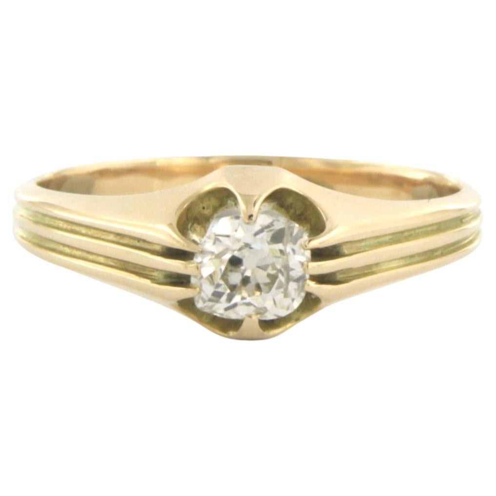 Anello da uomo con diamante taglio old mine fino a 0,45ct in oro 14k 3,3 grammi