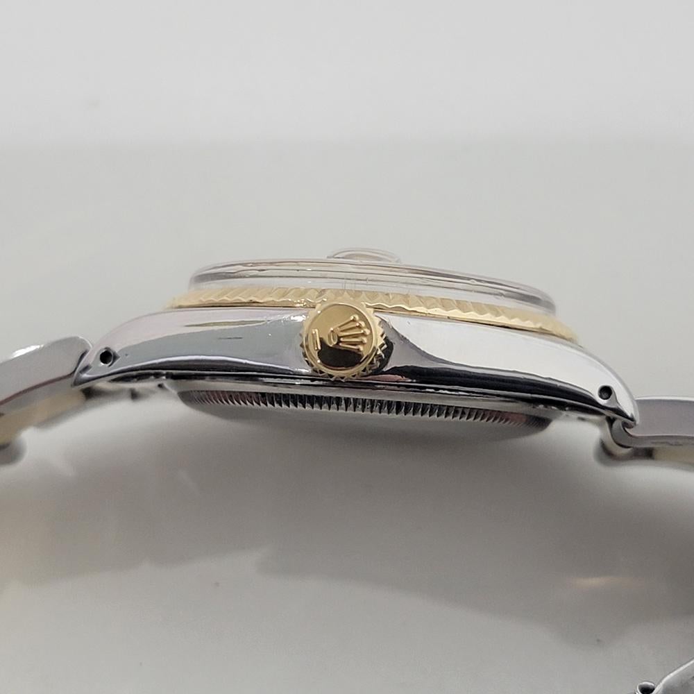 Mens Rolex Oyster Perpetual Date Ref 1500 35mm 14k SS 1970s Automatic RA448 For Sale 3