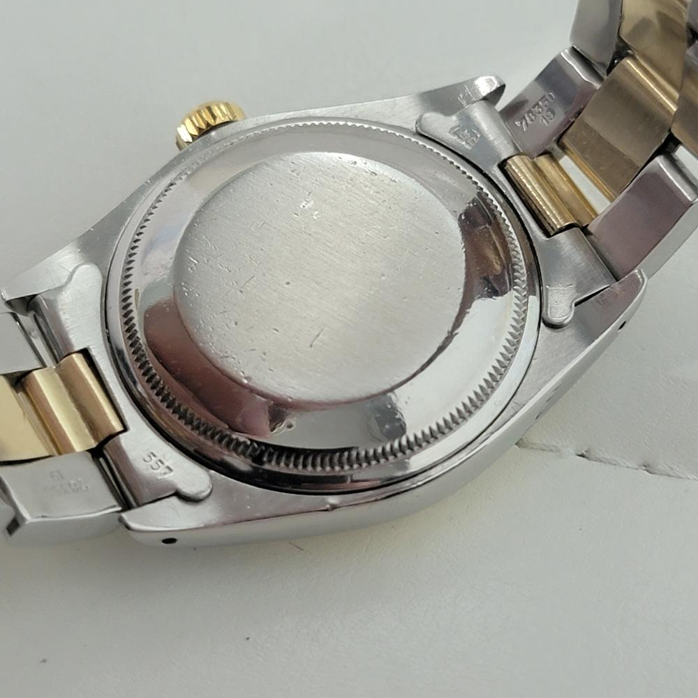 Mens Rolex Oyster Perpetual Date Ref 1500 35mm 14k SS 1970s Automatic RA448 For Sale 4