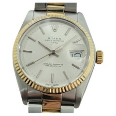 Rolex Oyster Perpetual Date Réf 1500 35mm 14k SS 1970s Automatic RA448 pour hommes