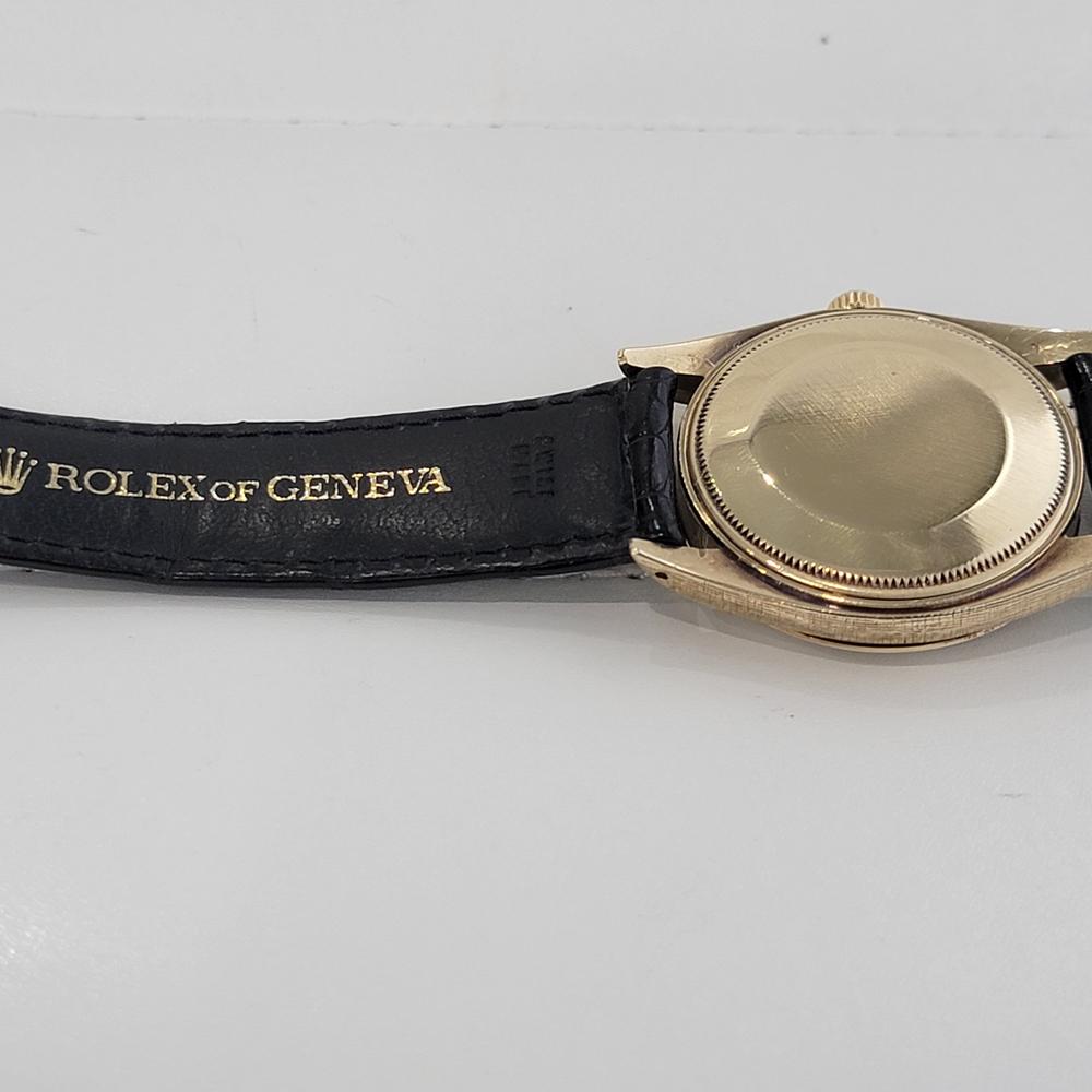 Mens Rolex 1500 Oyster Perpetual Date 35mm 14K Gold Automatic 1960s Swiss RA267 6