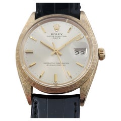 Mens Rolex 1500 Oyster Perpetual Date 35mm 14K Gold Automatic 1960s Swiss RA267