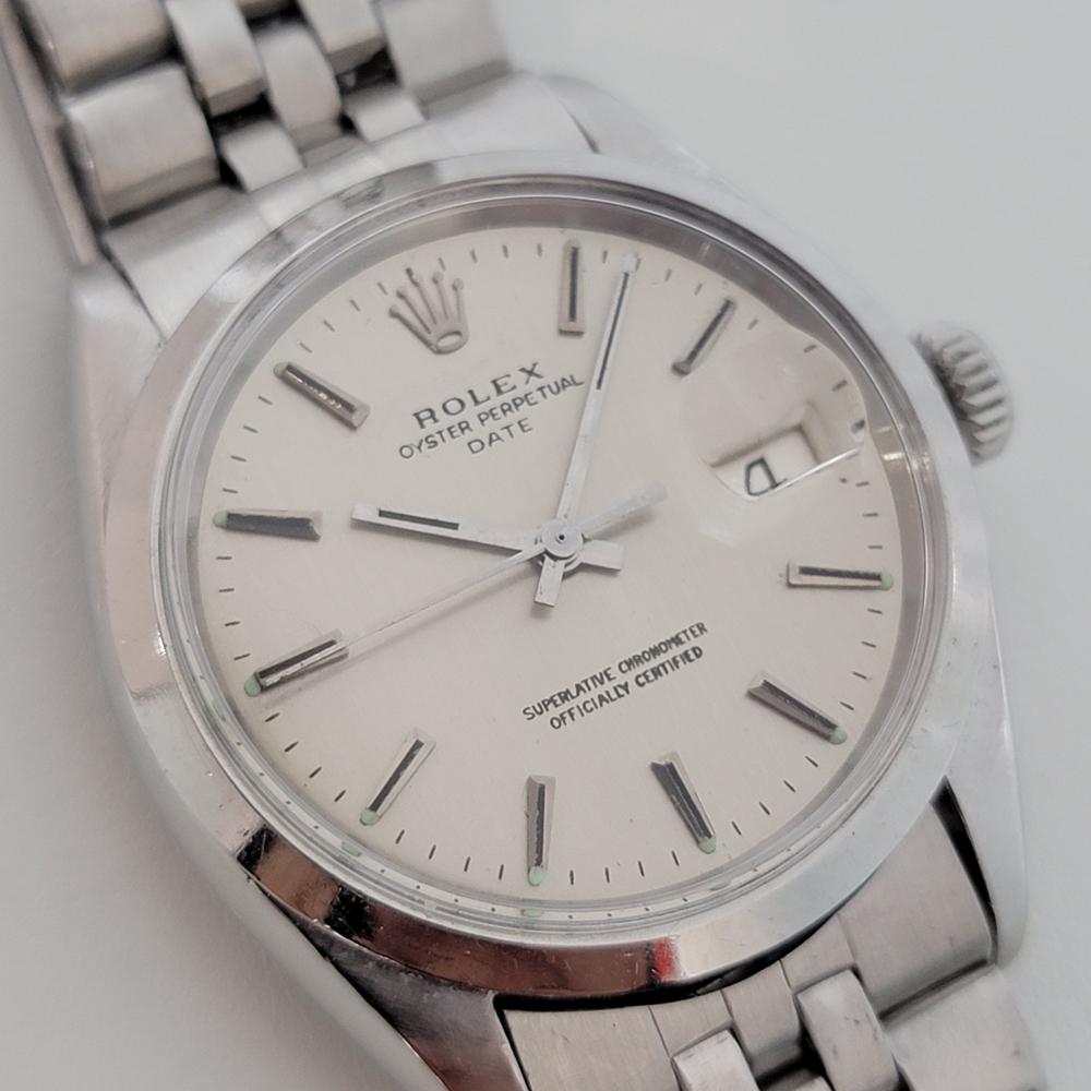 Men's Mens Rolex 1500 Oyster Perpetual Date Automatic 1960s Vintage Swiss RA259