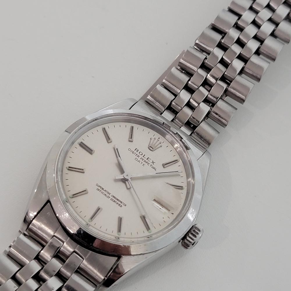Mens Rolex 1500 Oyster Perpetual Date Automatic 1960s Vintage Swiss RA259 1