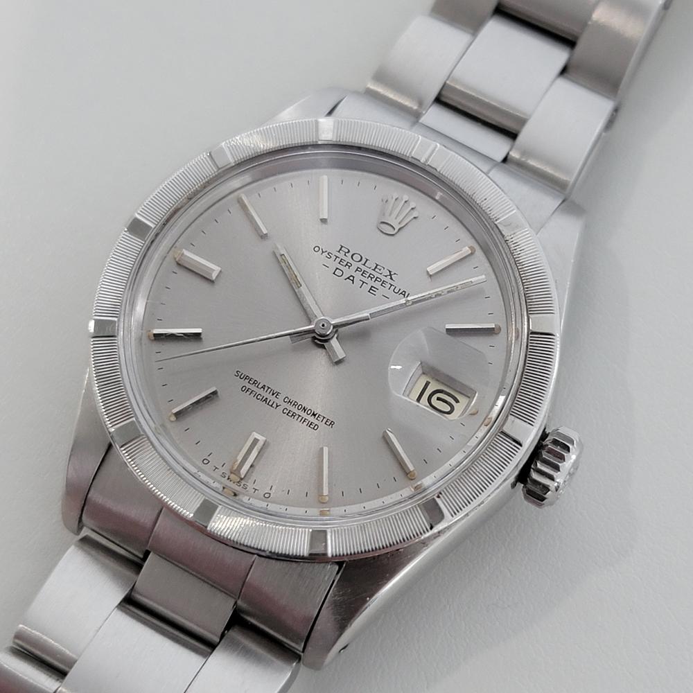 Uomo Rolex 1501 Oyster Perpetual Date Automatic con carta 1970s Tutto originale RA320 in vendita