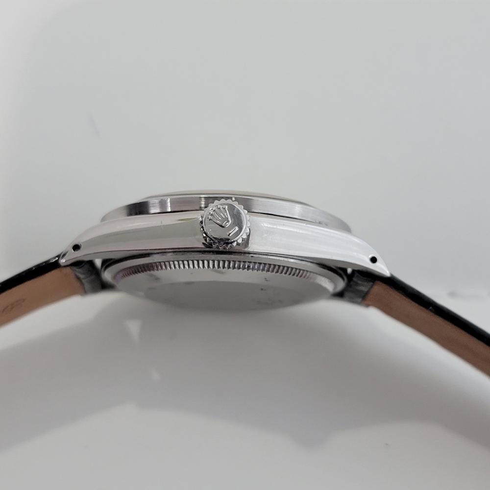 Herren Rolex 1501 Oyster Perpetual Date Automatik mit Papier 1970er Jahre Vintage RA320B im Angebot 3