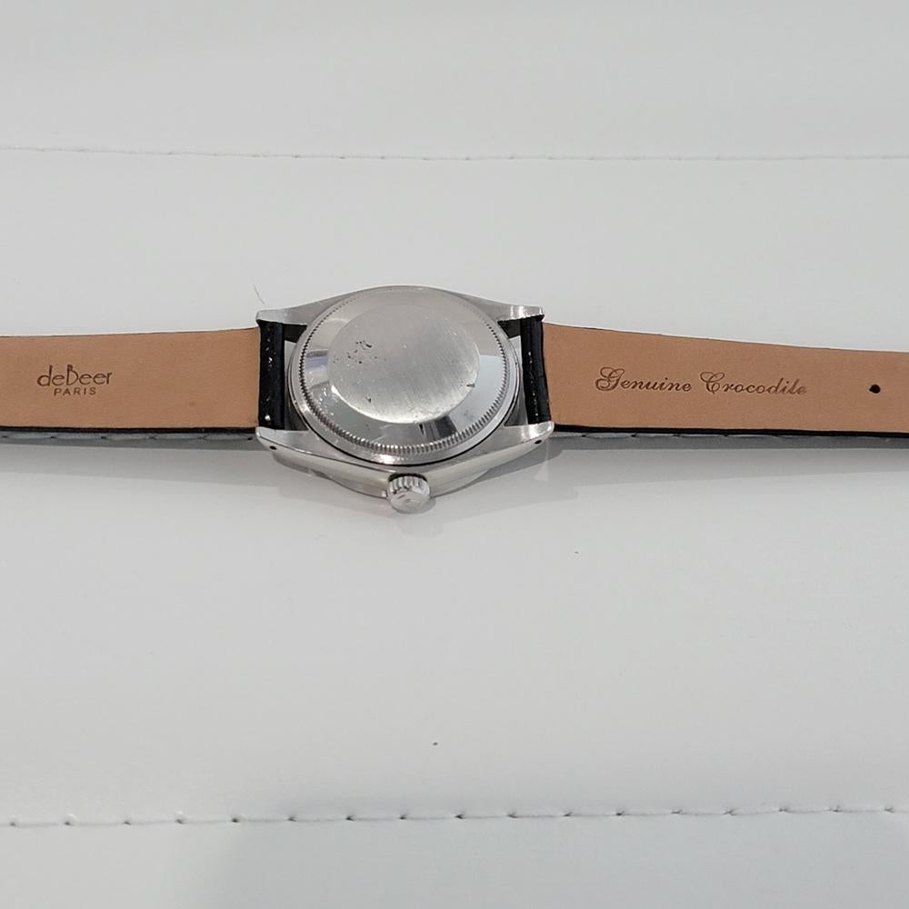 Herren Rolex 1501 Oyster Perpetual Date Automatik mit Papier 1970er Jahre Vintage RA320B im Angebot 4