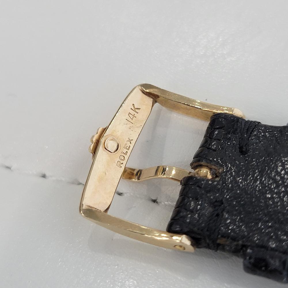 Mens Rolex 1503 Oyster Perpetual Date 35mm 14k Solid Gold Automatic 1960s RA264 7