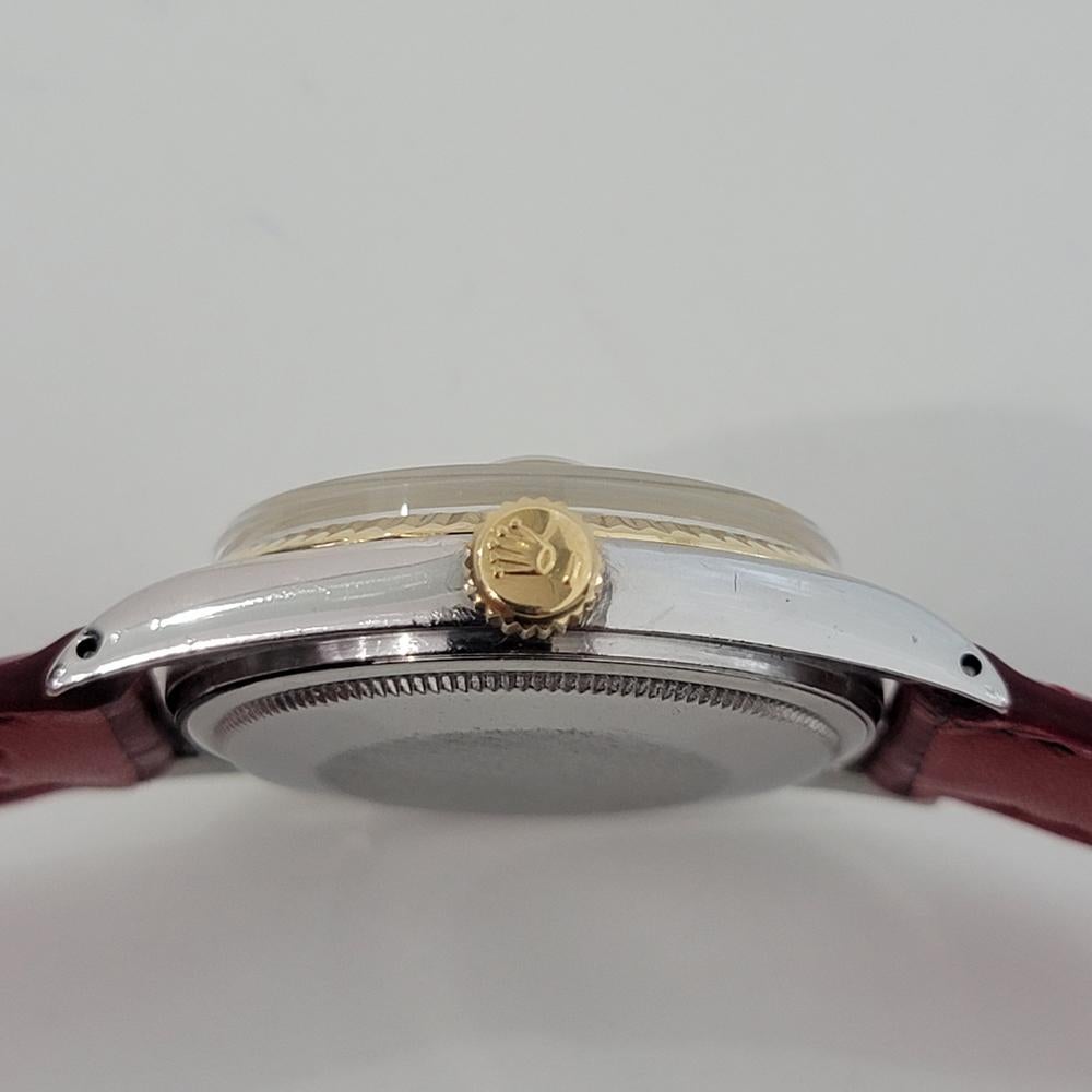 Mens Rolex 1601 Oyster Datejust 18k SS Automatic 1970s Swiss Vintage RJC189 For Sale 4
