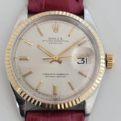 Rolex 1601 Oyster Datejust 18k SS automatique des années 1970 suisse vintage RJC189