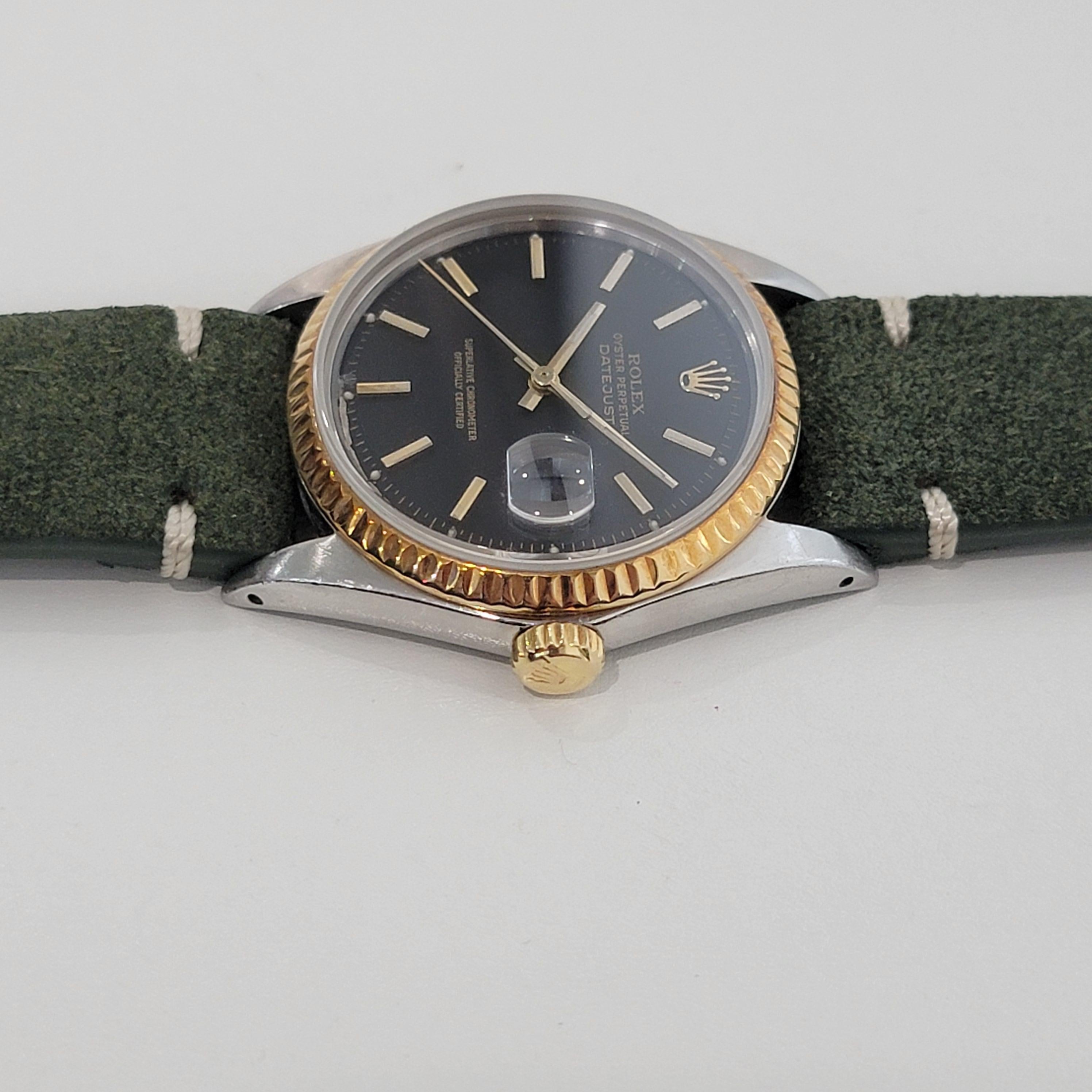 Mens Rolex 1601 Oyster Perpetual Datejust 18k Gold SS Automatic 1960s RJC142 1