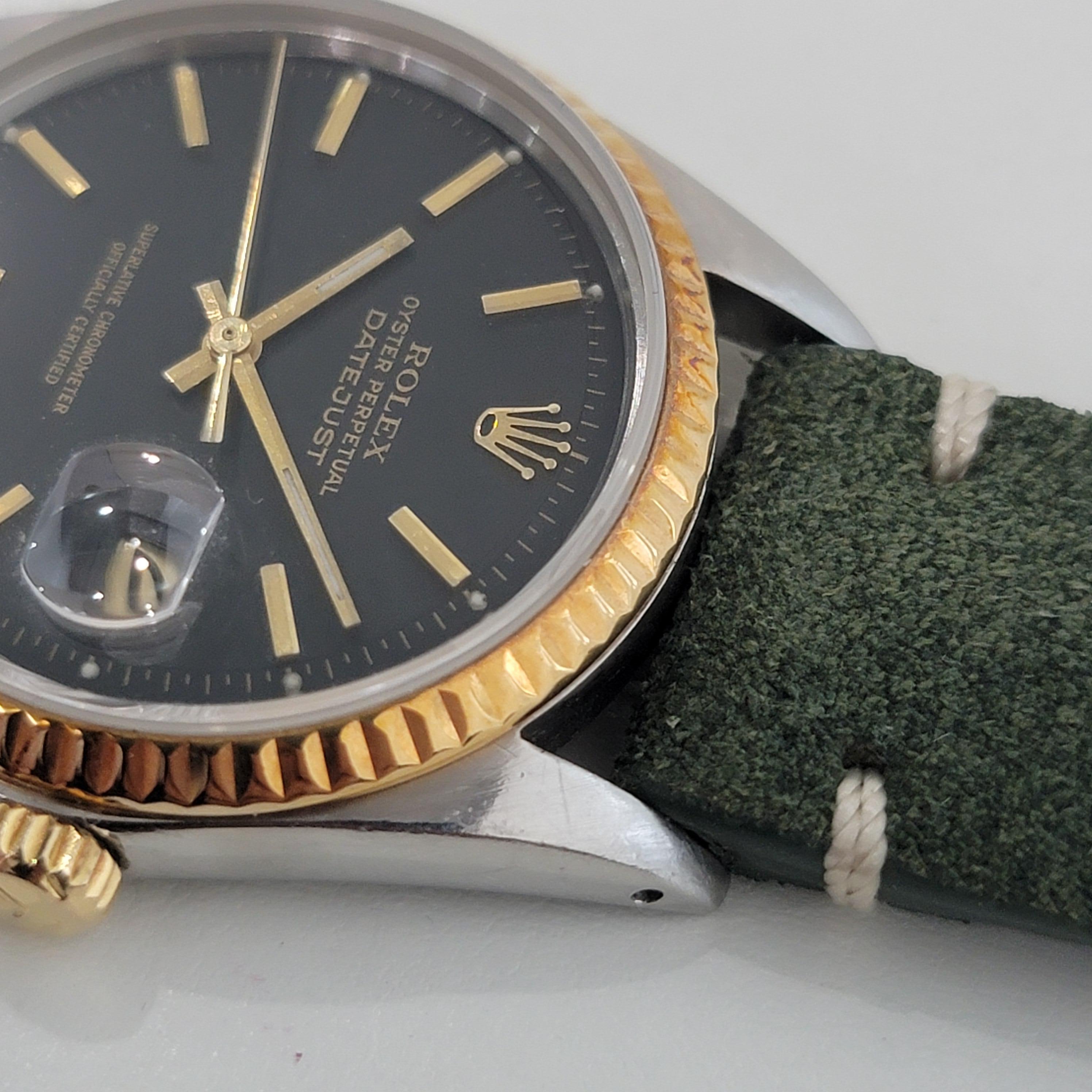Mens Rolex 1601 Oyster Perpetual Datejust 18k Gold SS Automatic 1960s RJC142 2