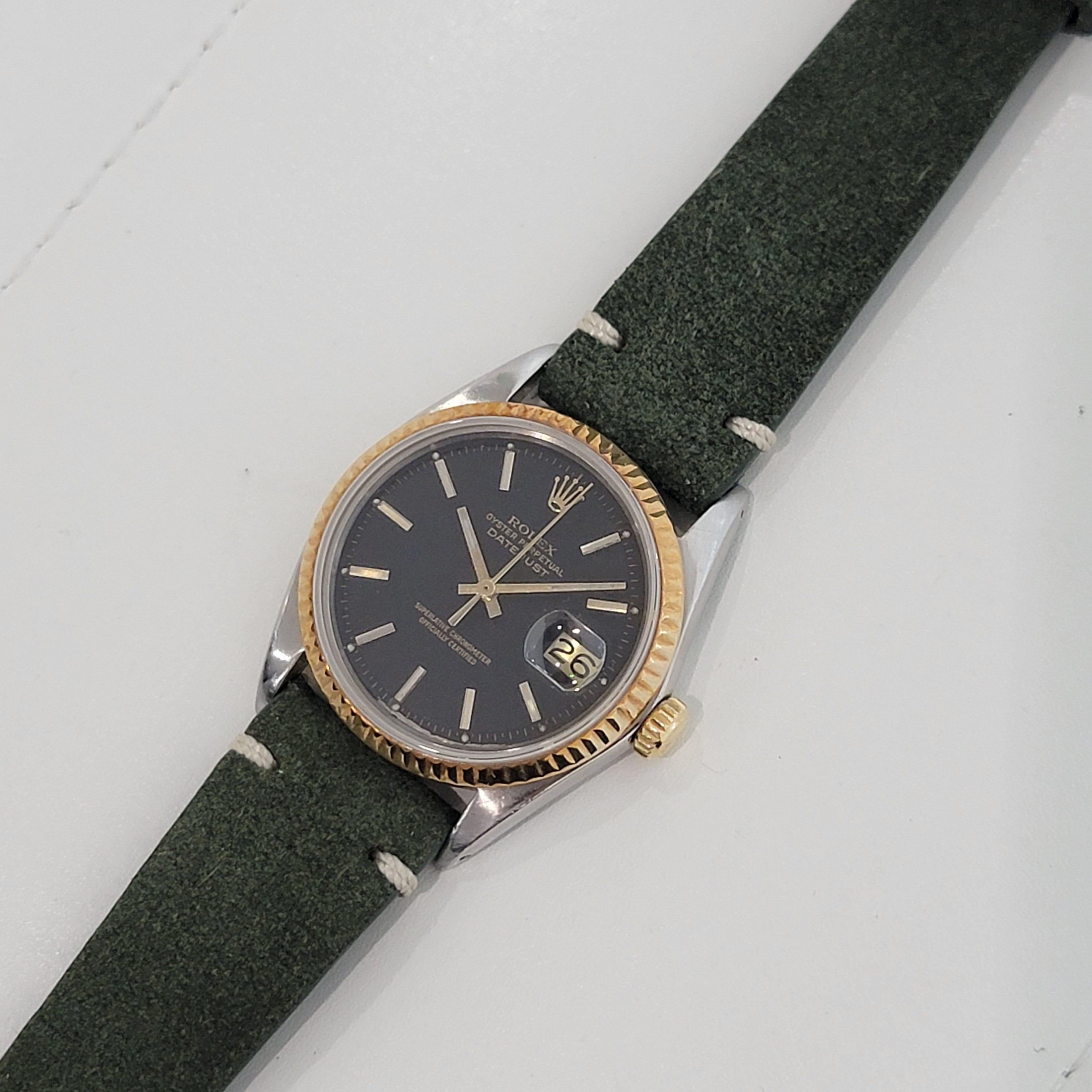 Mens Rolex 1601 Oyster Perpetual Datejust 18k Gold SS Automatic 1960s RJC142 3