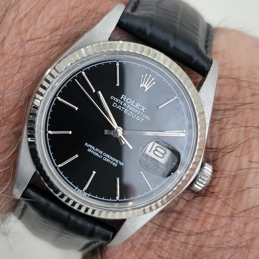 Mens Rolex 16014 Datejust 36mm 18k White Gold SS Automatic 1970s Swiss RA517B 9