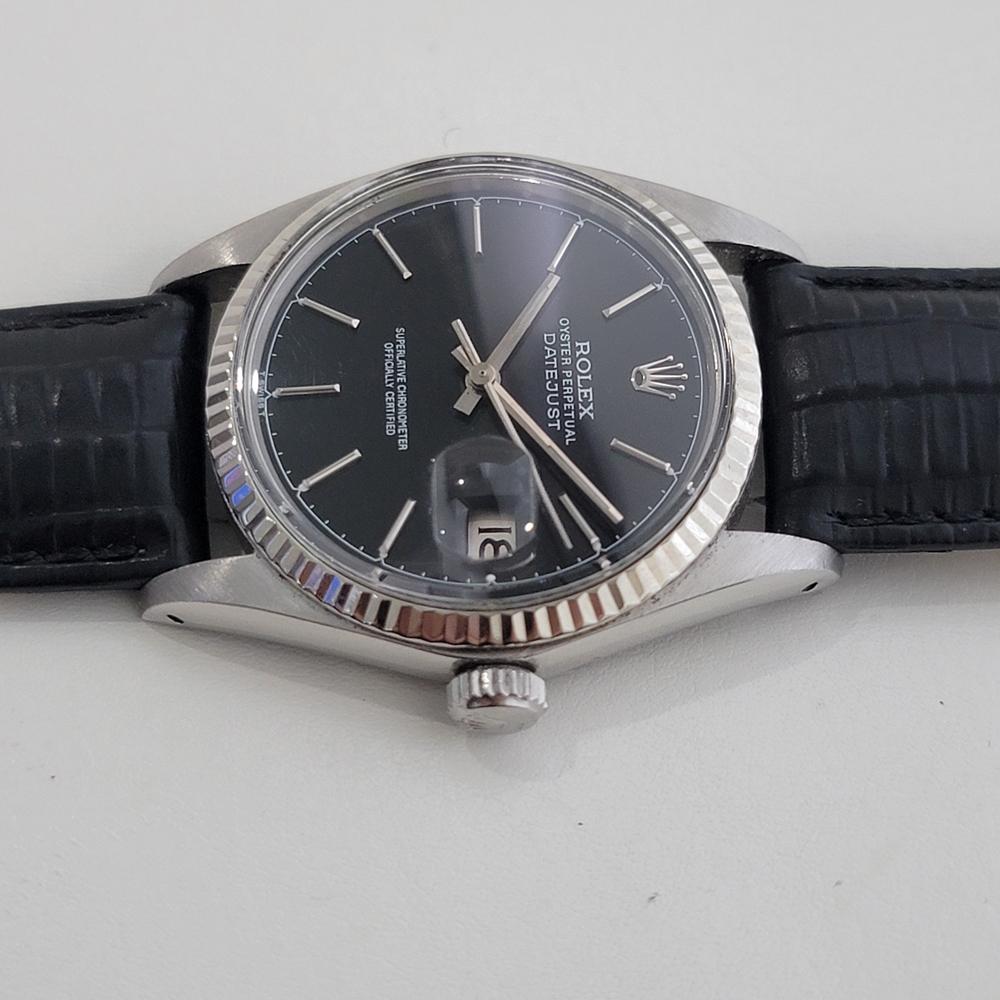 Mens Rolex 16014 Datejust 36mm 18k White Gold SS Automatic 1970s Swiss RA517B 1
