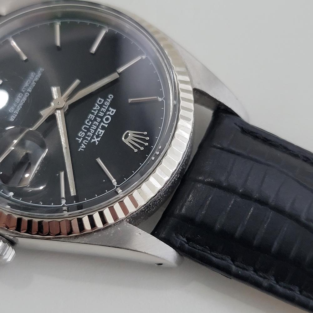 Mens Rolex 16014 Datejust 36mm 18k White Gold SS Automatic 1970s Swiss RA517B 2