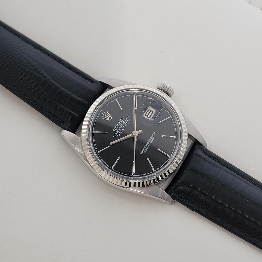 Mens Rolex 16014 Datejust 36mm 18k White Gold SS Automatic 1970s Swiss RA517B 3