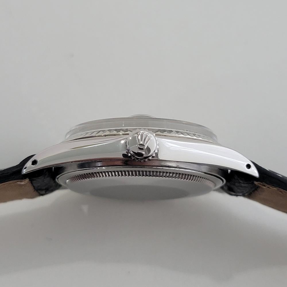 Mens Rolex 16014 Datejust 36mm 18k White Gold SS Automatic 1970s Vintage RA515B For Sale 5
