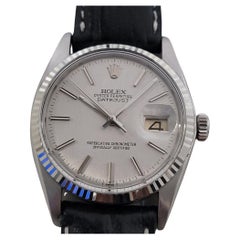 Mens Rolex 16014 Datejust 36mm 18k White Gold SS Automatic 1970s Vintage RA515B