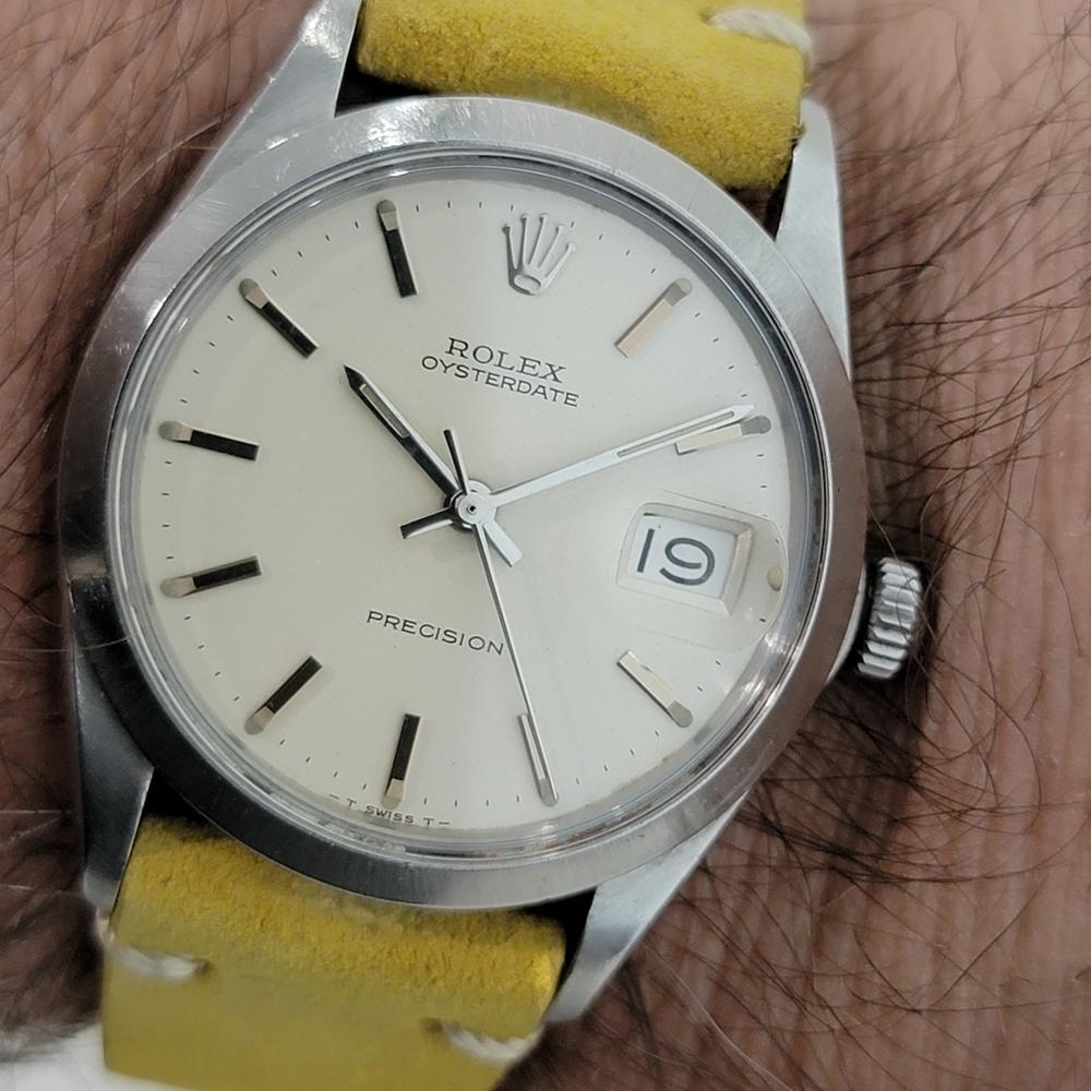 Mens Rolex 6694 Oysterdate Precision 1960s w Original Box Paper Manual RA261Y For Sale 9