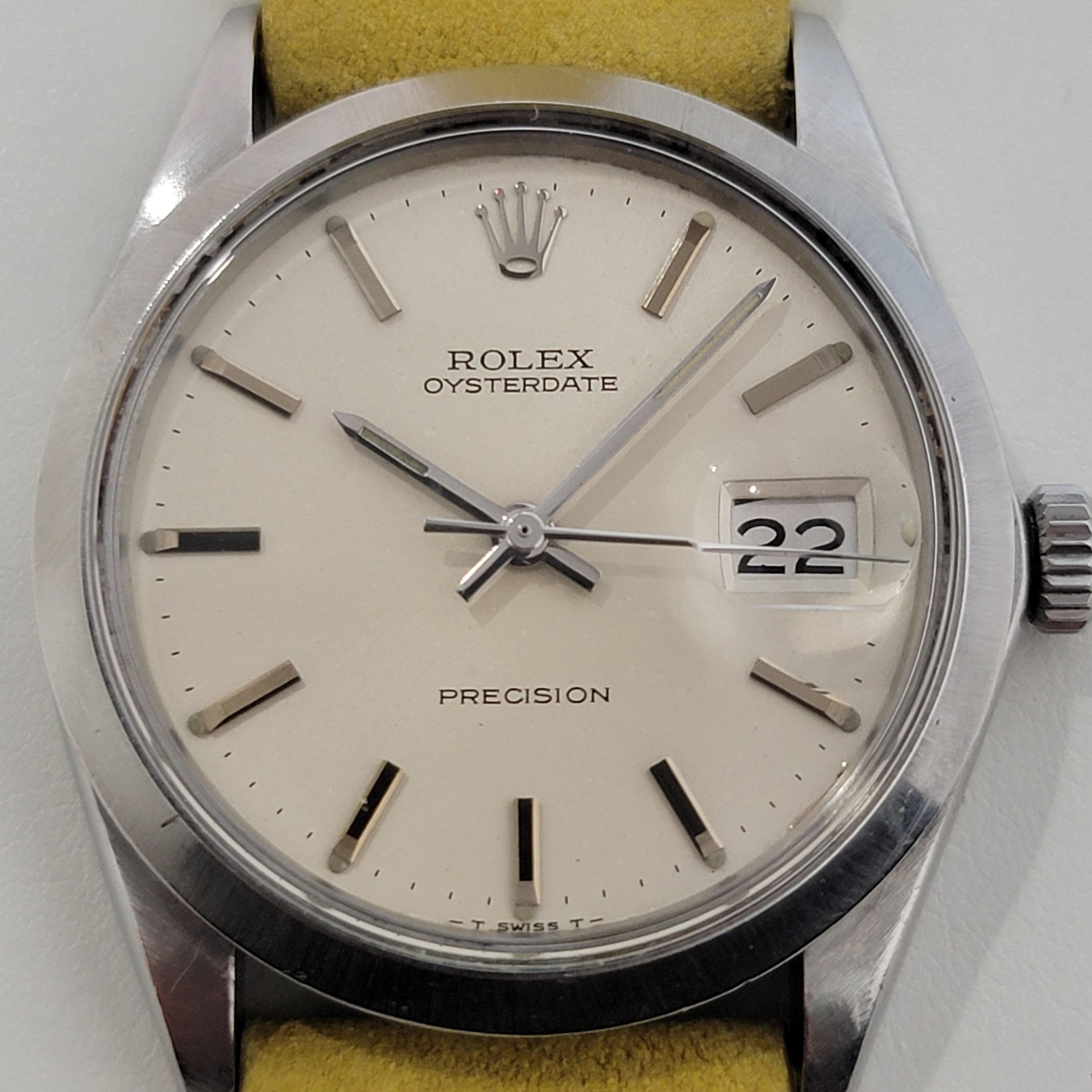 Men's Mens Rolex 6694 Oysterdate Precision 1960s w Original Box Paper Manual RA261Y For Sale