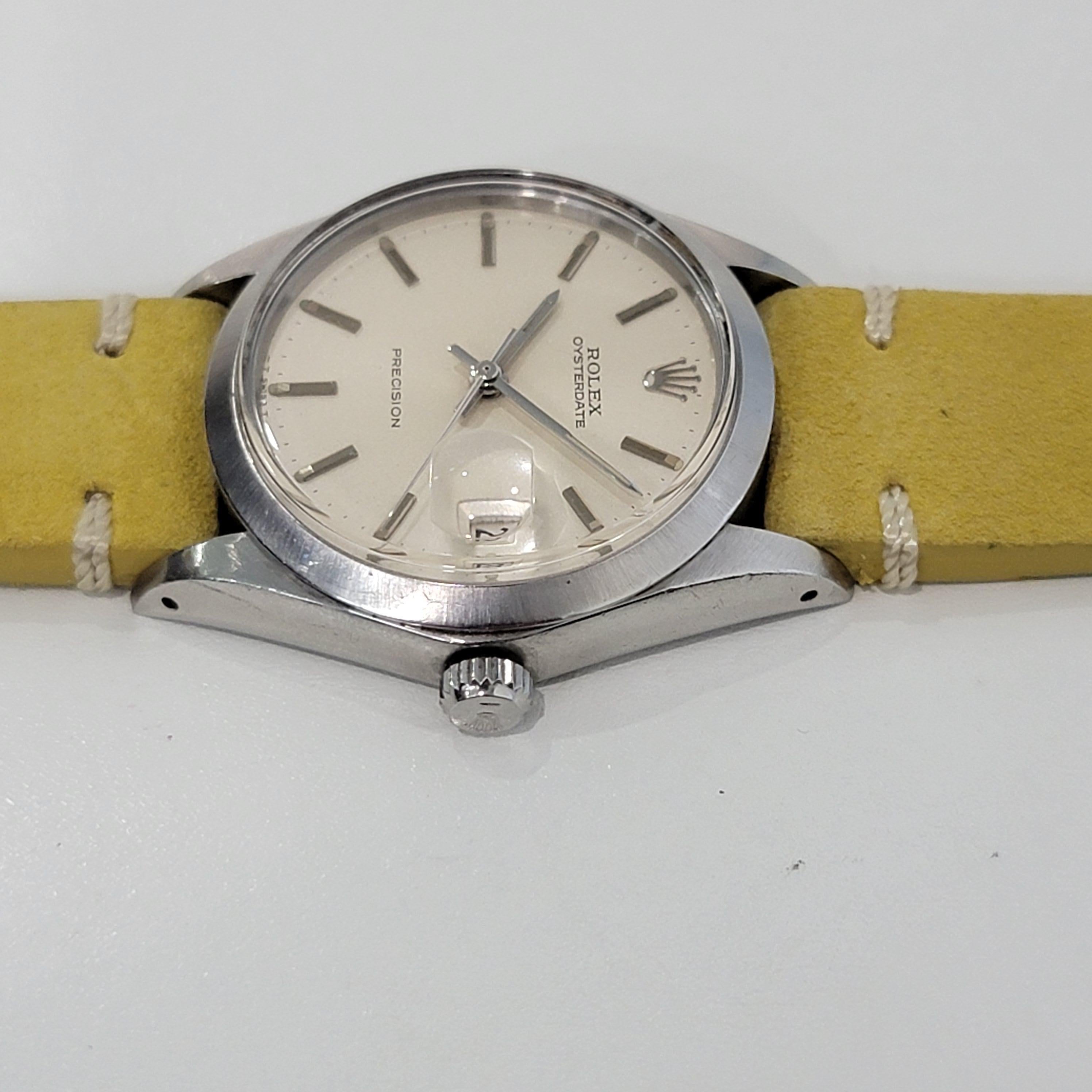 Mens Rolex 6694 Oysterdate Precision 1960s w Original Box Paper Manual RA261Y For Sale 1