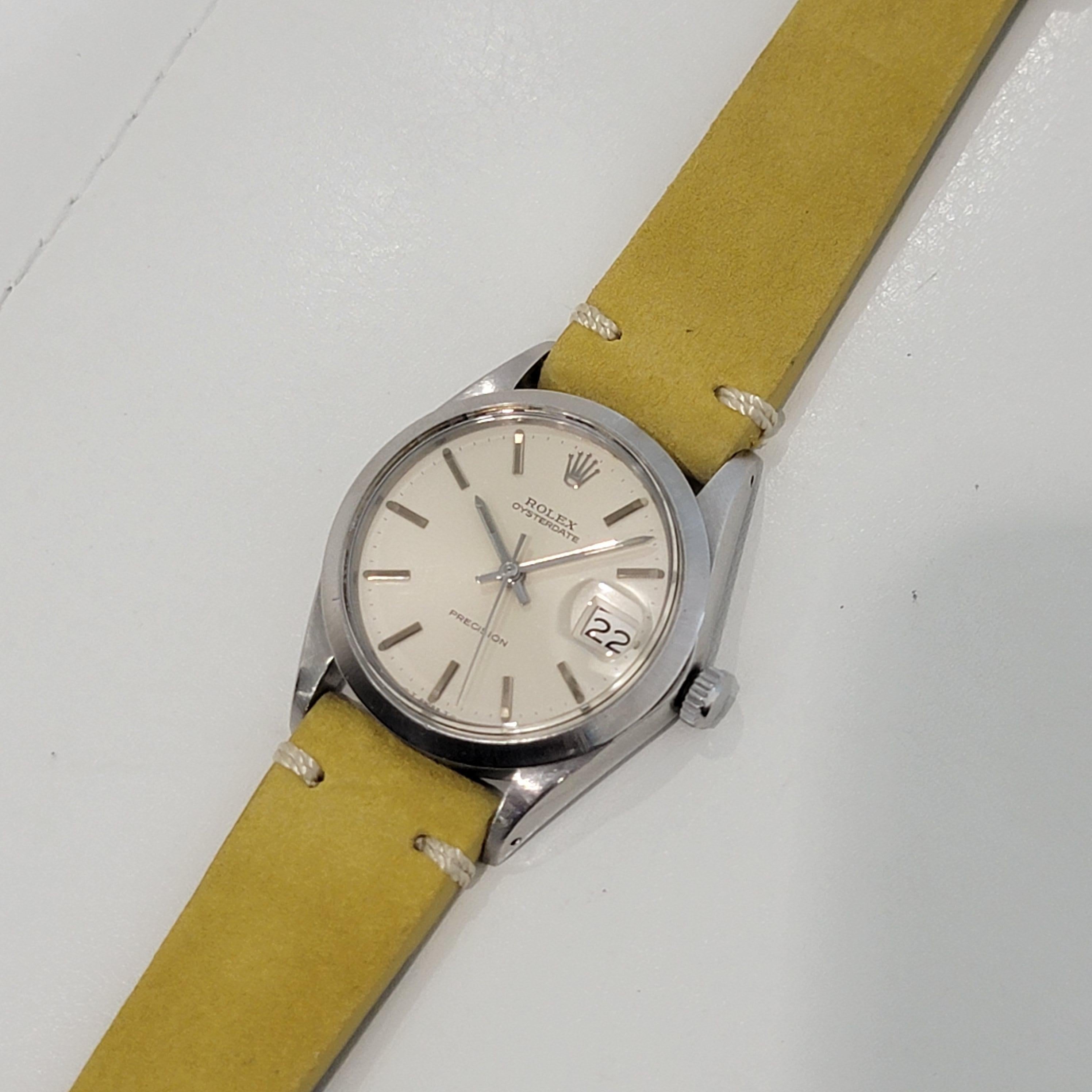 Mens Rolex 6694 Oysterdate Precision 1960s w Original Box Paper Manual RA261Y For Sale 3