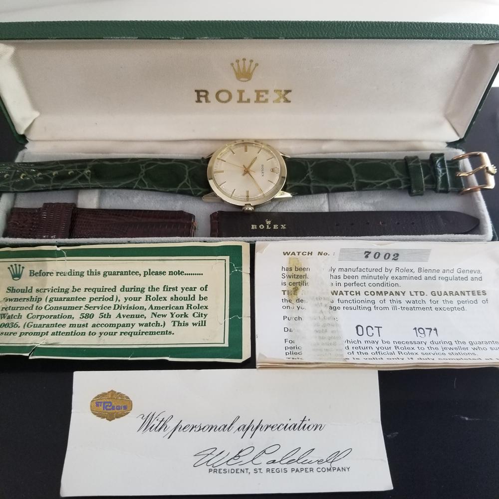 Men’s Rolex 7002 14k Gold-Filled Automatic circa 1970s with Box & Paper MA196GRN 8
