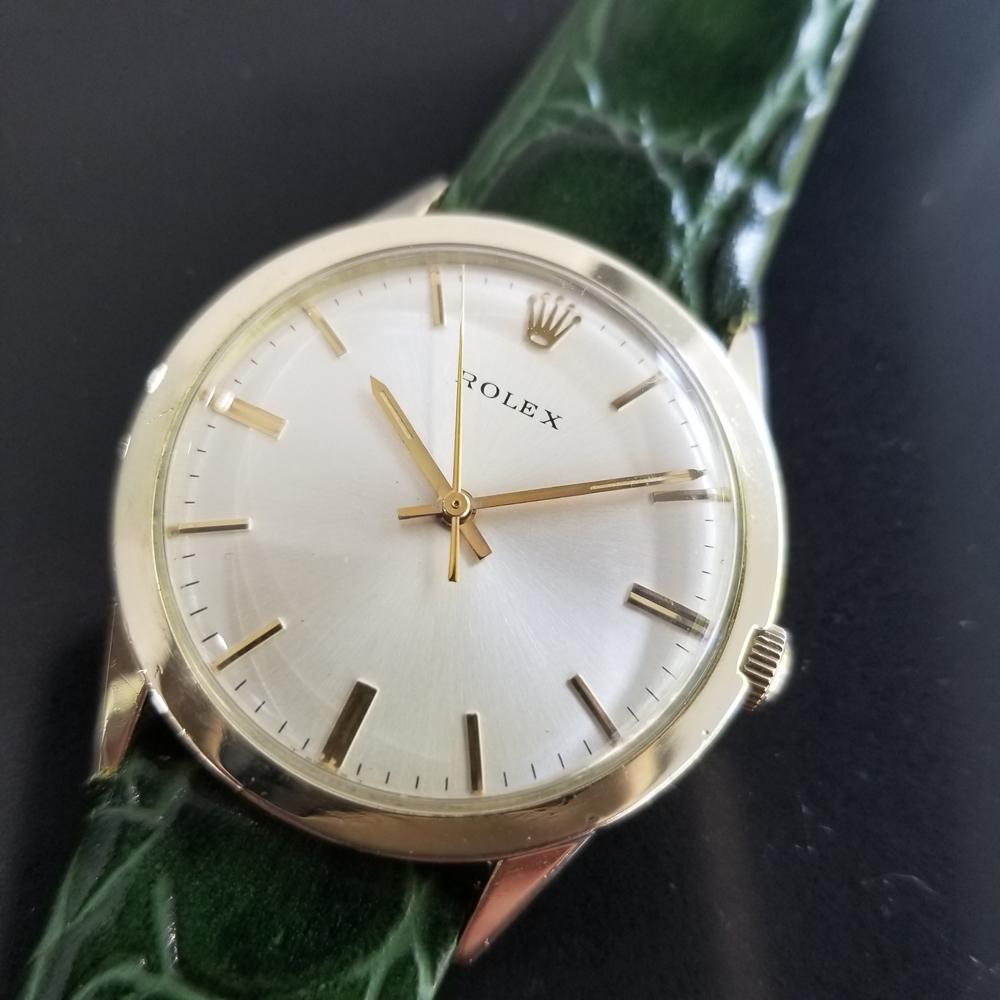 Men’s Rolex 7002 14k Gold-Filled Automatic circa 1970s with Box & Paper MA196GRN In Excellent Condition In Beverly Hills, CA