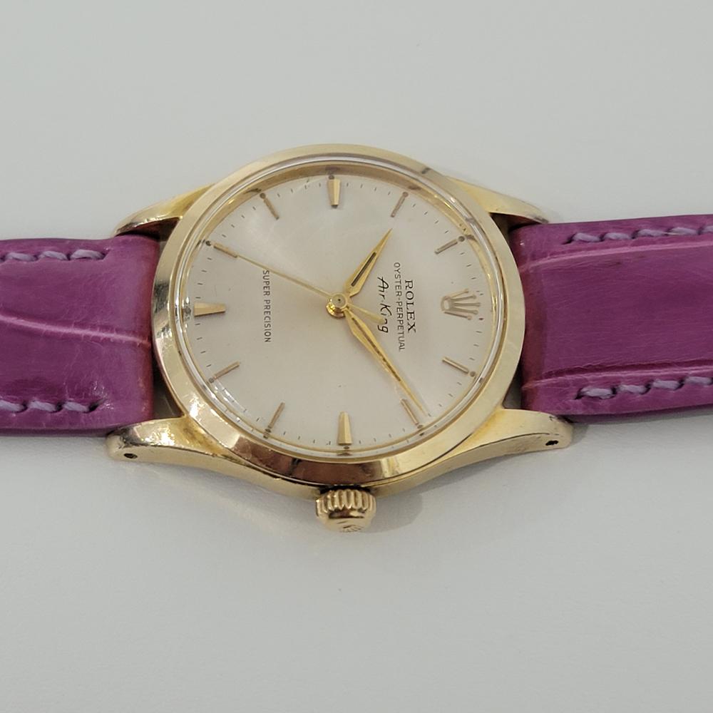 Mens Rolex Air King Ref 5506 Gold-Capped Automatic 1960s Vintage RA177L In Excellent Condition In Beverly Hills, CA