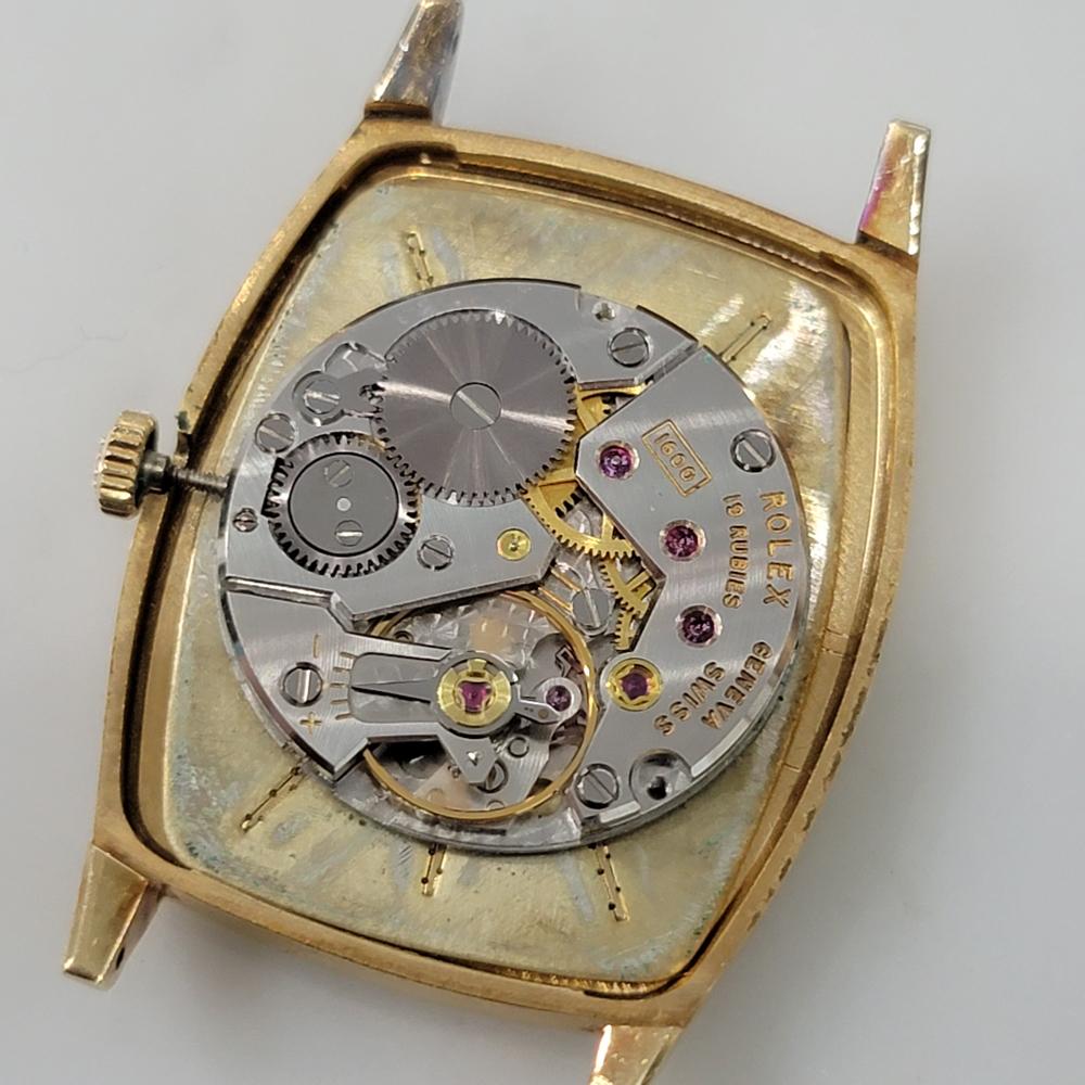 Rolex Cellini Geneve 3807 para hombre de oro macizo de 18 quilates de cuerda manual de los años 70 de lujo RA361 6