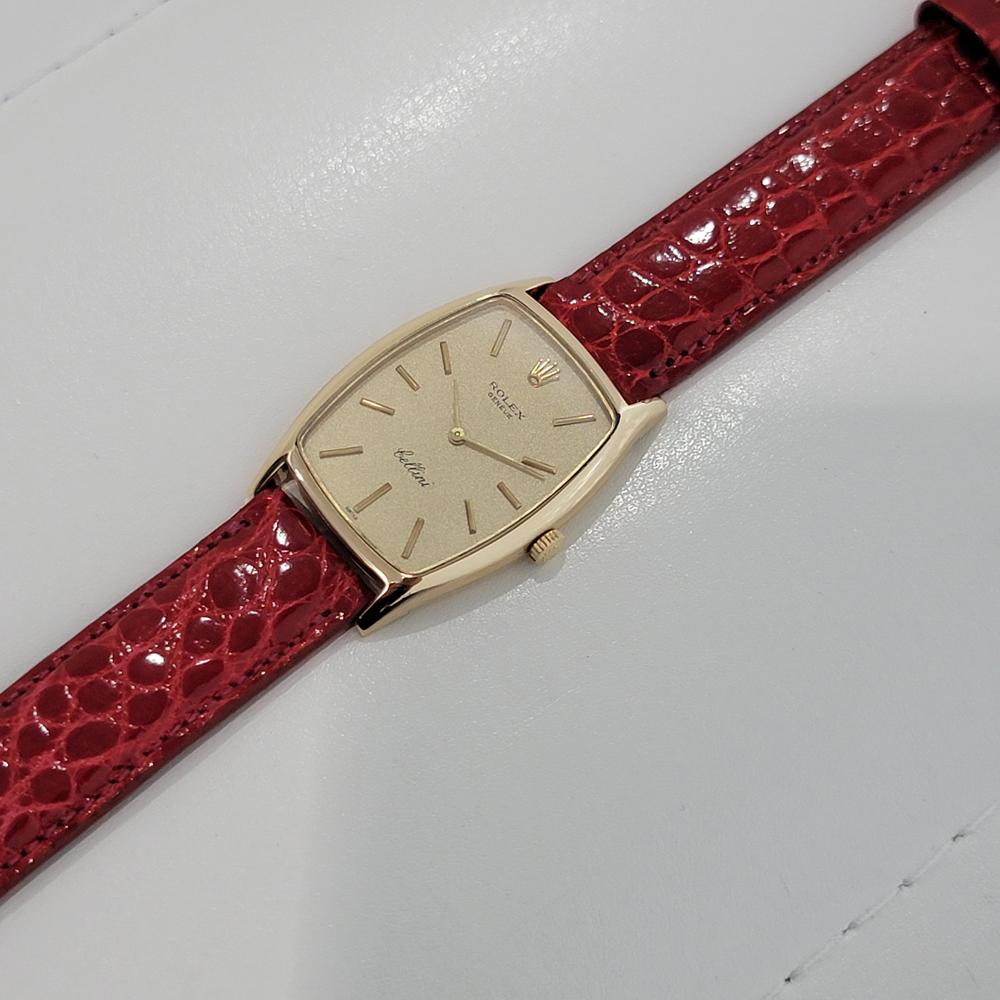 Rolex Cellini Geneve 3807 para hombre de oro macizo de 18 quilates de cuerda manual de los años 70 de lujo RA361 2