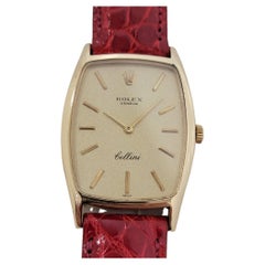Rolex Cellini Geneve 3807 para hombre de oro macizo de 18 quilates de cuerda manual de los años 70 de lujo RA361