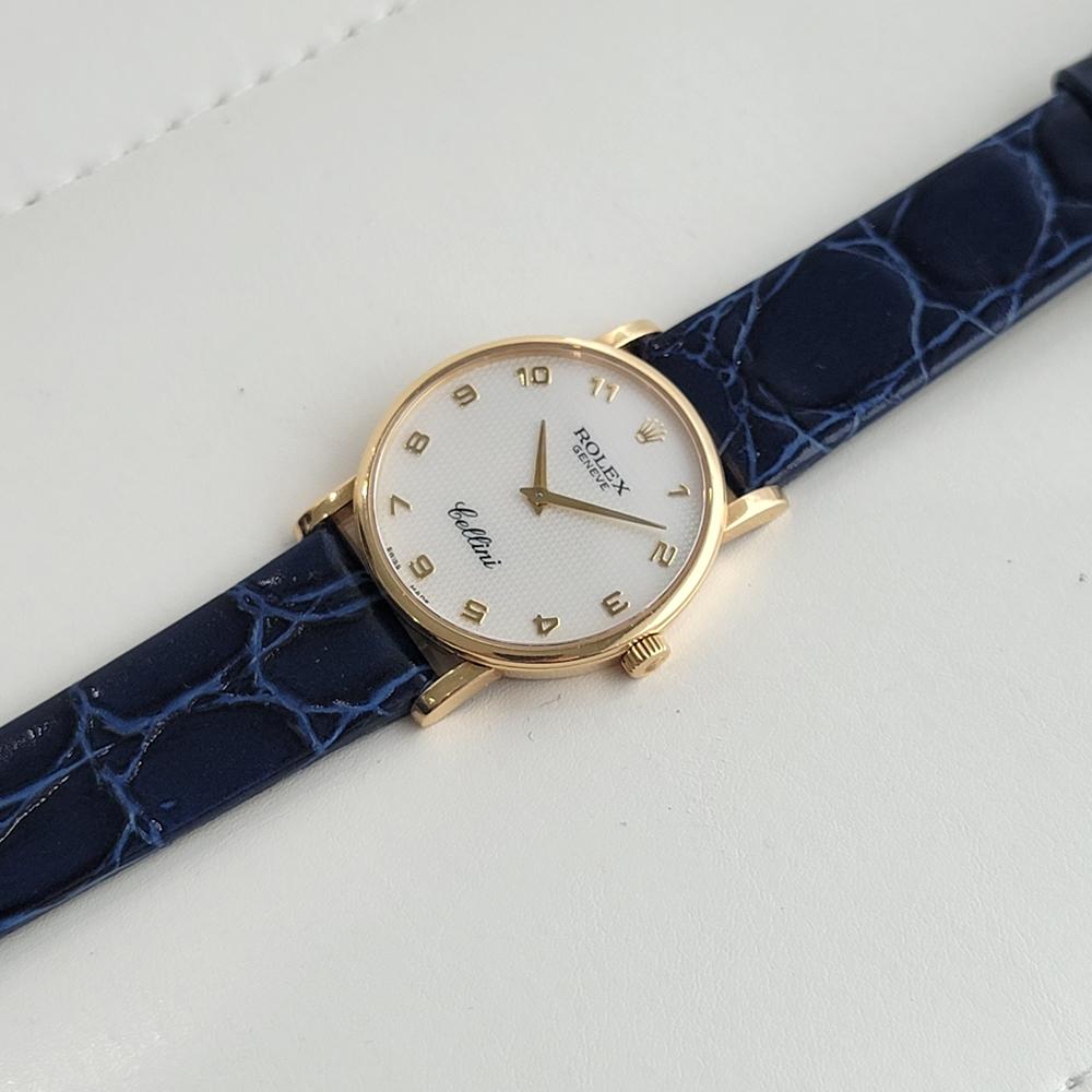 Mens Rolex Cellini Geneve Ref 5115 18k Solid Gold Manual Wind 2000s Swiss RA385 1
