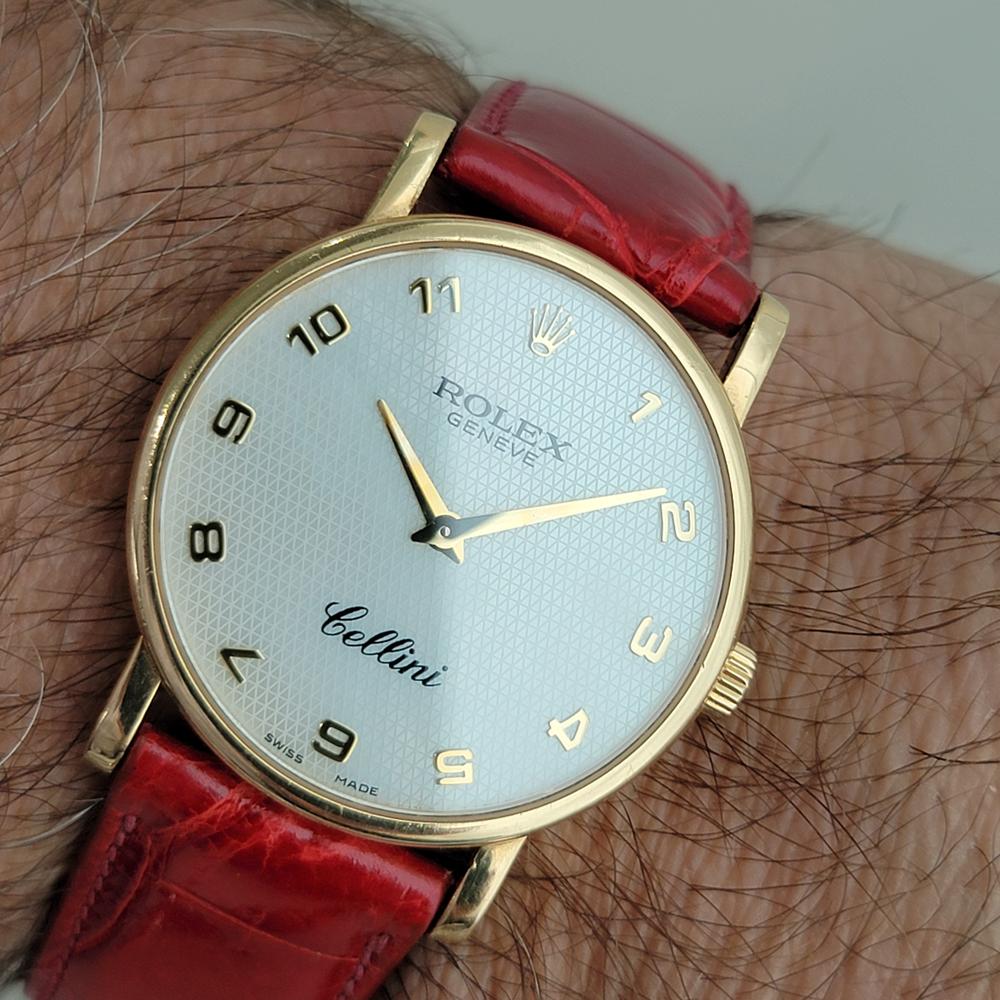 Herren Rolex Cellini Geneve Ref 5115 18k Massivgold Handaufzug 2000er Jahre Schweizer RA385R 9
