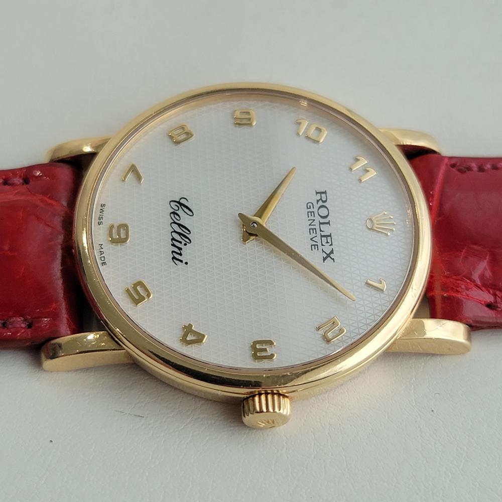 Herren Rolex Cellini Geneve Ref 5115 18k Massivgold Handaufzug 2000er Jahre Schweizer RA385R 2