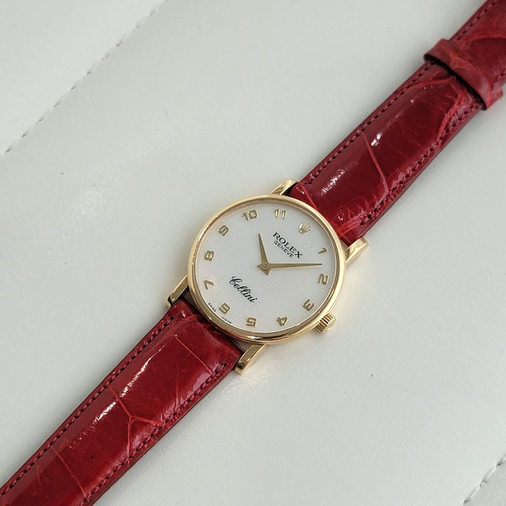 Herren Rolex Cellini Geneve Ref 5115 18k Massivgold Handaufzug 2000er Jahre Schweizer RA385R 3