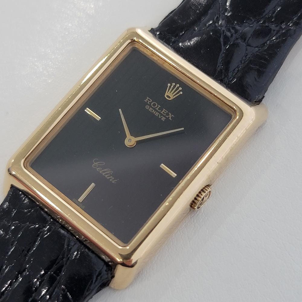 Mens Rolex Cellini Ref 4105 18k Gold Handaufzug 1970er Jahre Schweizer Luxus RA266 Herren