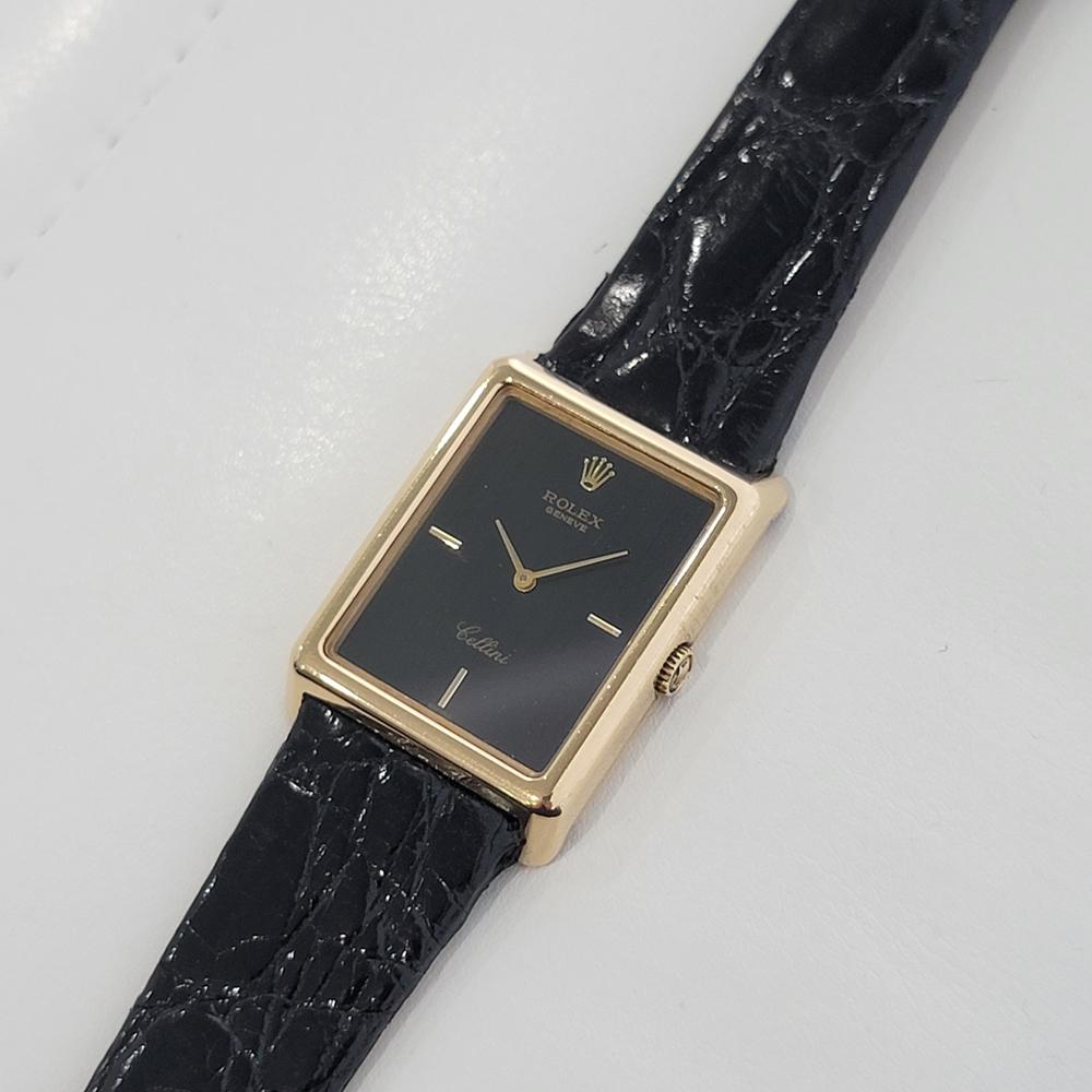 Mens Rolex Cellini Ref 4105 18k Gold Handaufzug 1970er Jahre Schweizer Luxus RA266 1