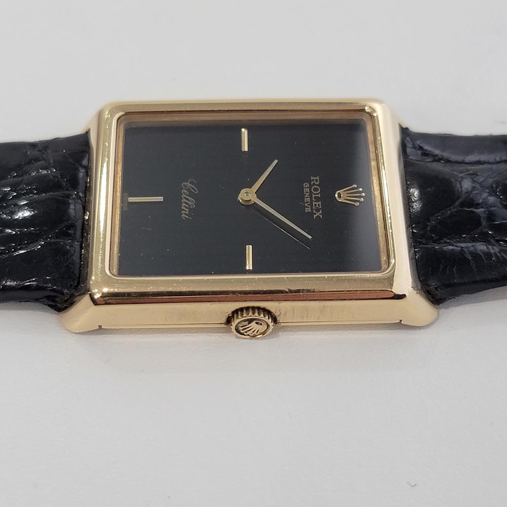 Mens Rolex Cellini Ref 4105 18k Gold Handaufzug 1970er Jahre Schweizer Luxus RA266 2