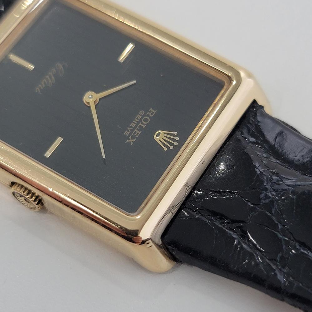 Mens Rolex Cellini Ref 4105 18k Gold Handaufzug 1970er Jahre Schweizer Luxus RA266 3
