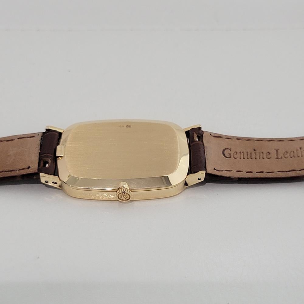 Mens Rolex Cellini Ref 4113 27mm 18k Solid Gold 1970er Vintage Luxury RA386 6